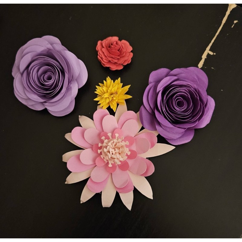 mini cardstock flowers